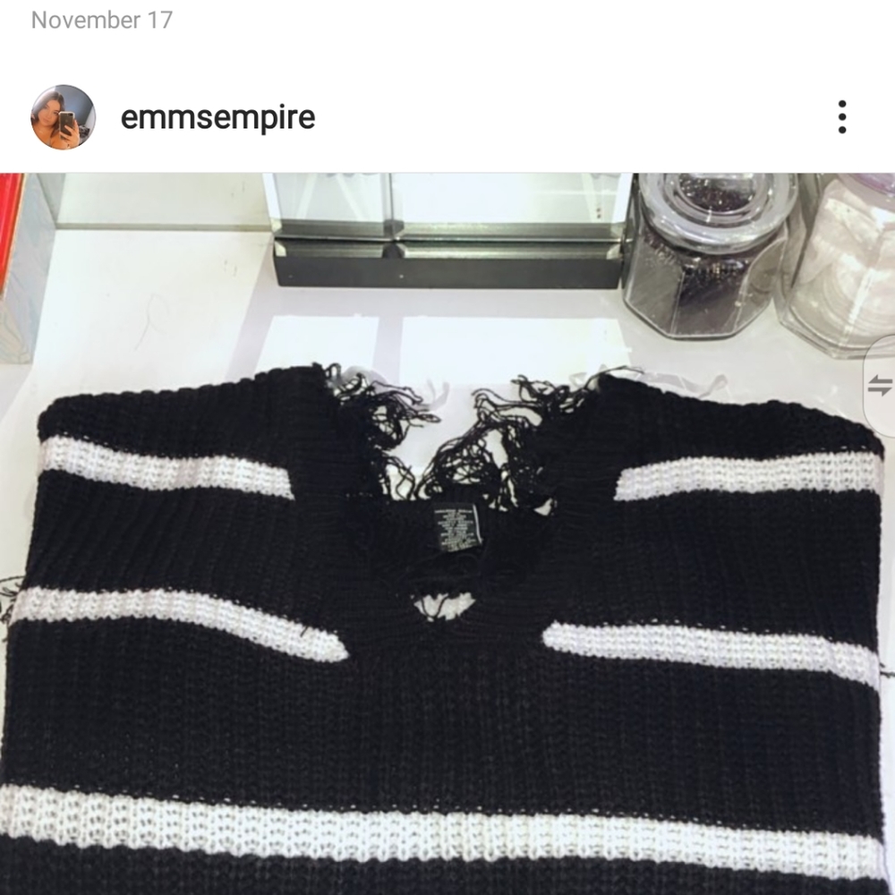 Distressed sweaters